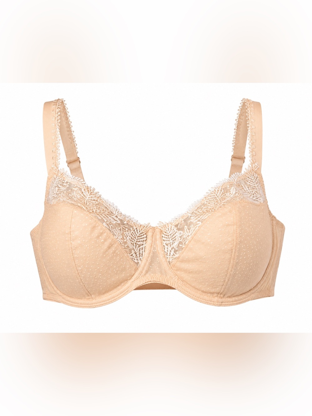 Simone Pérèle Gently Used Blush Lace Features Underwire Bra Size 38E